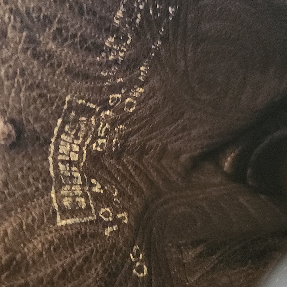 Vintage 80s Black Leather Code West Western Cowboy Boots Size 10 Vibram Sole - Picture 10 of 10